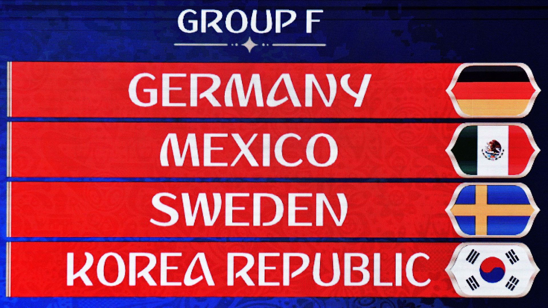 WM 2018 Spielplan Gruppe F Deutschland Mexiko Schweden Südkorea