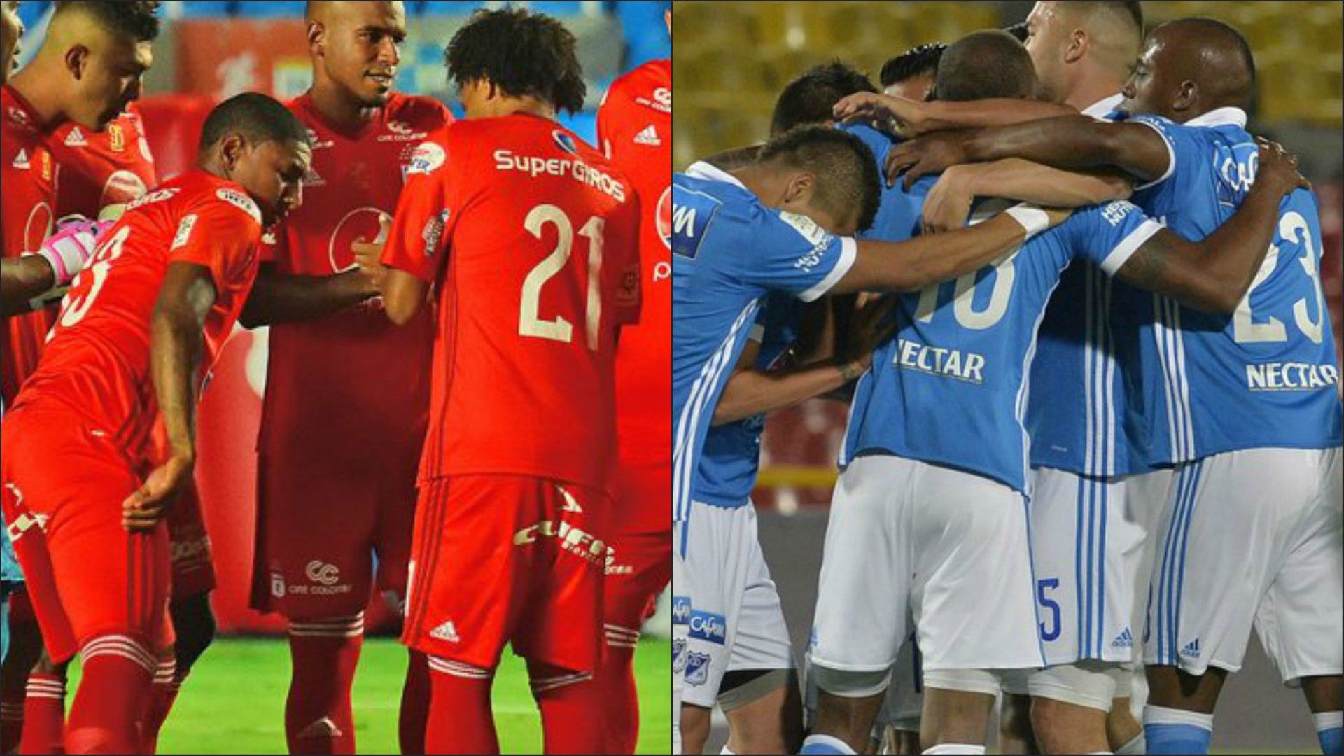 América de Cali - Millonarios Collage