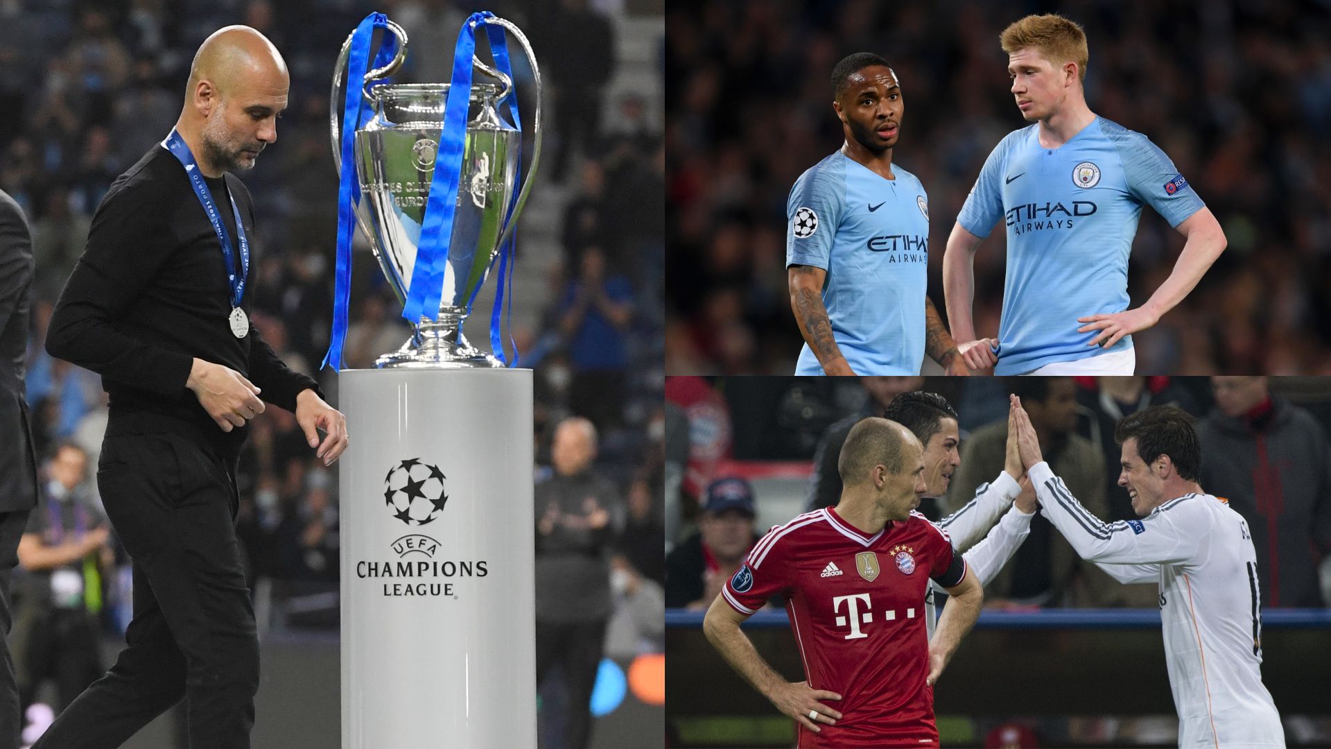 Pep Guardiola Champions League split