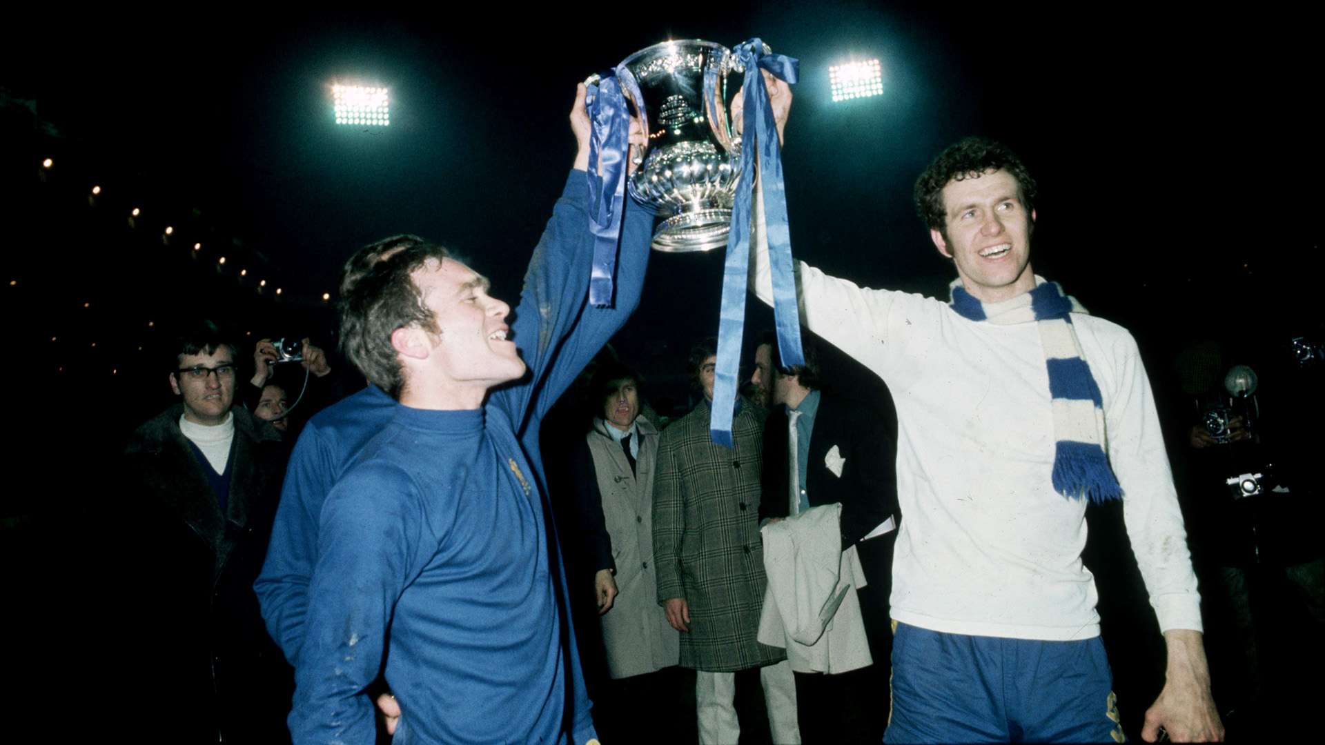 Ron Harris Peter Osgood Chelsea 1970 FA Cup champions