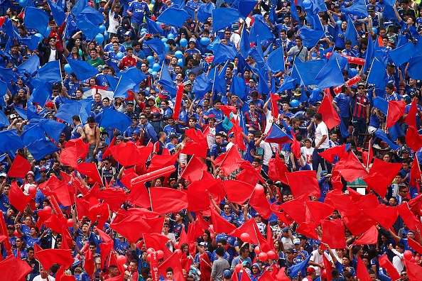Los hinchas de Universidad de Chile en el Nacional.