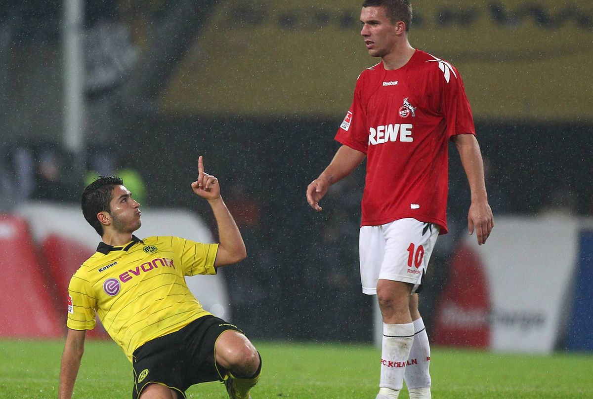 ONLY GERMANY Nuri Sahin Lukas Podolski Borussia Dortmund 1 FC Koln 2010