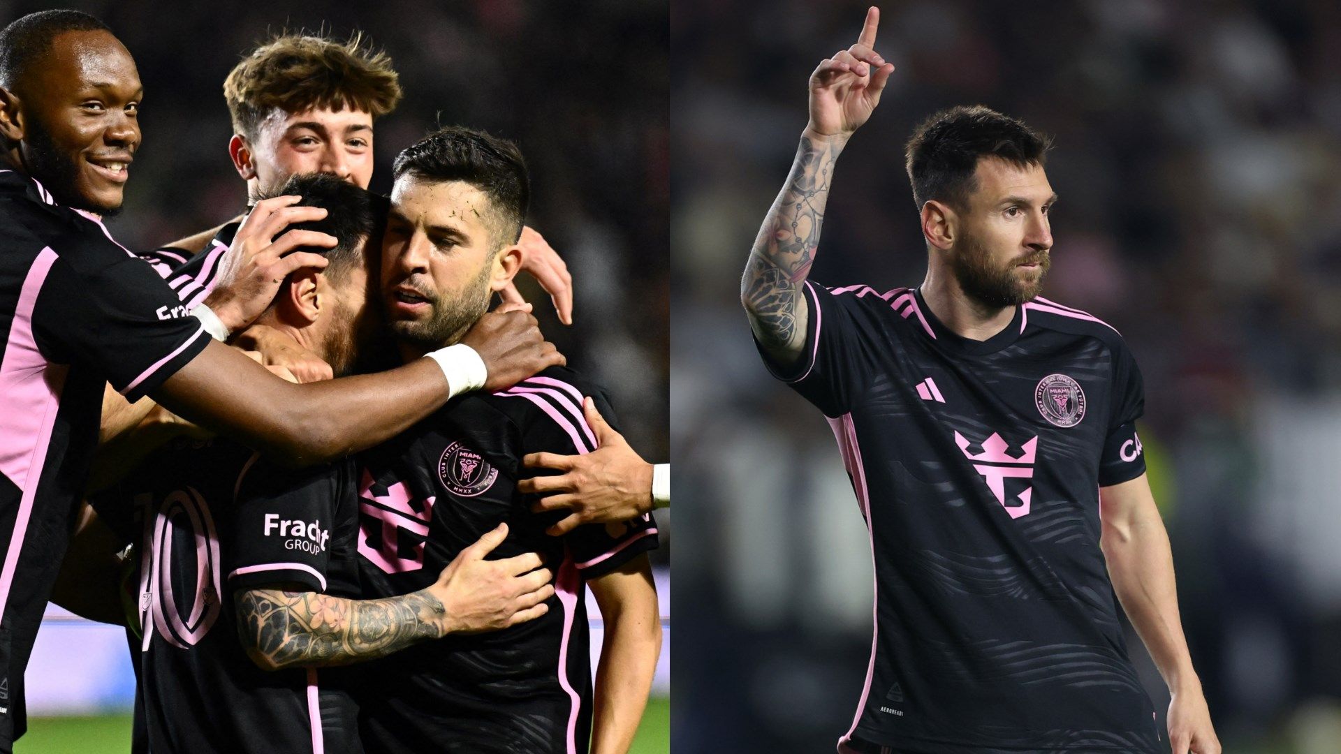 Jordi Alba Lionel Messi Inter Miami celebrate 2024