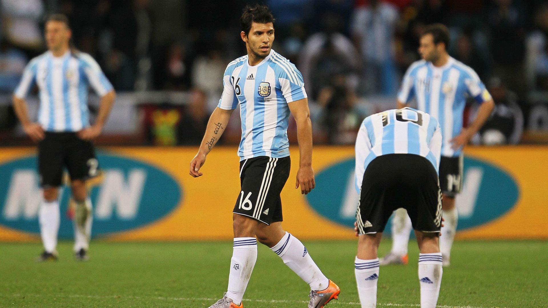 Sergio Aguero Argentina Alemania World Cup 2010