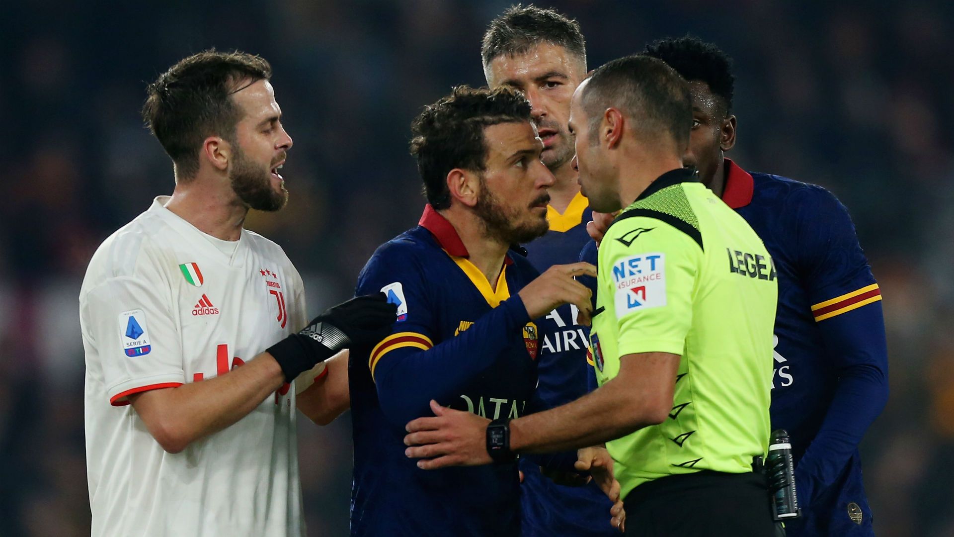 Juventus Roma Pjanic Kolarov Florenzi