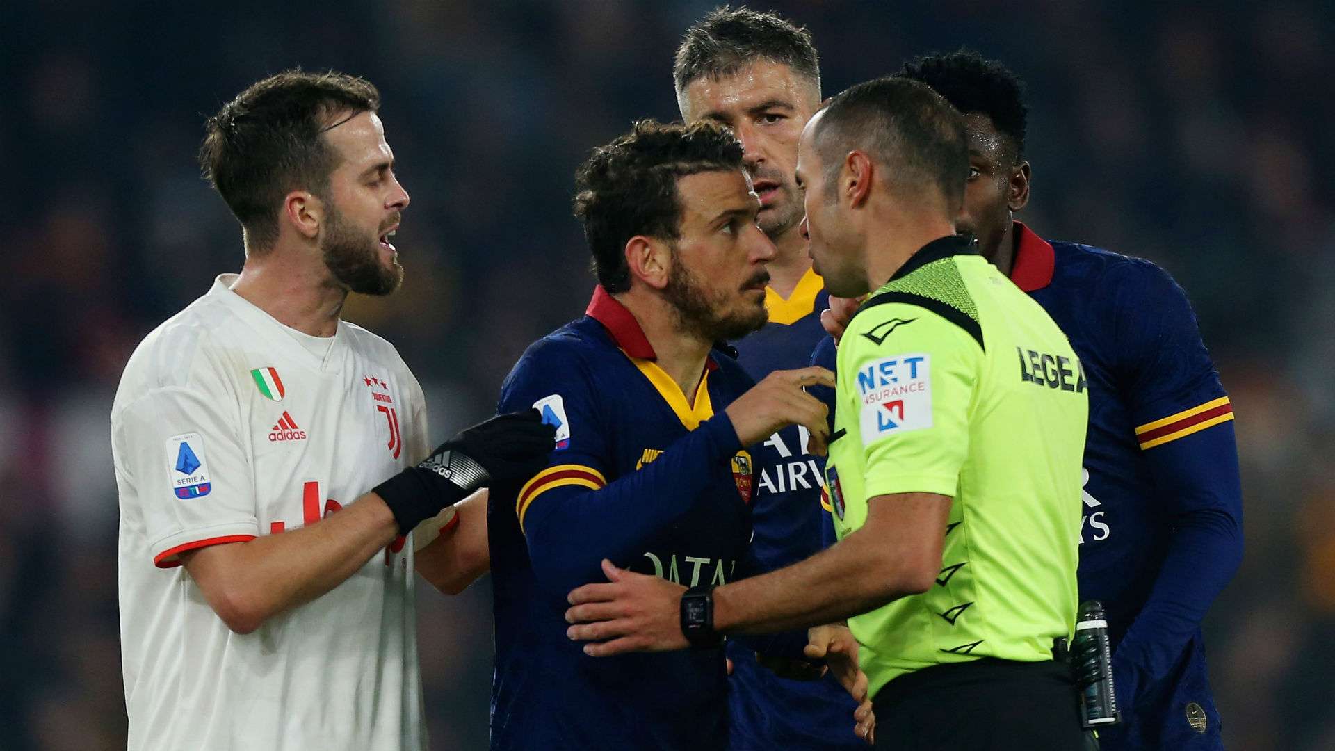 Juventus Roma Pjanic Kolarov Florenzi