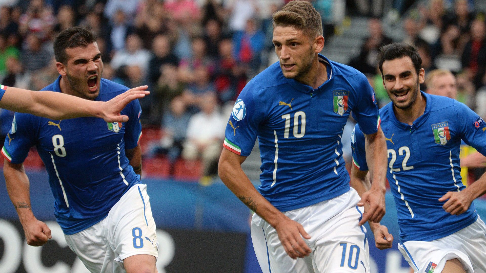 Domenico Berardi Stefano Sturaro Davide Zappacosta Italy Sweden UEFA U21 Championsship 180615