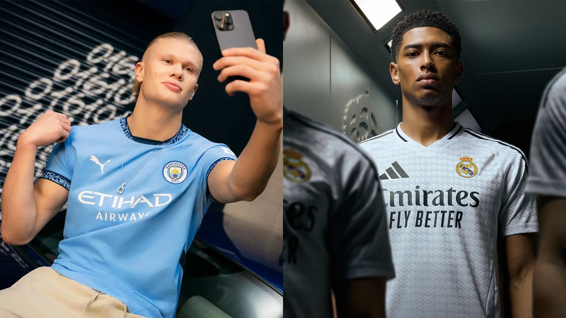 Man City Real Madrid kits 