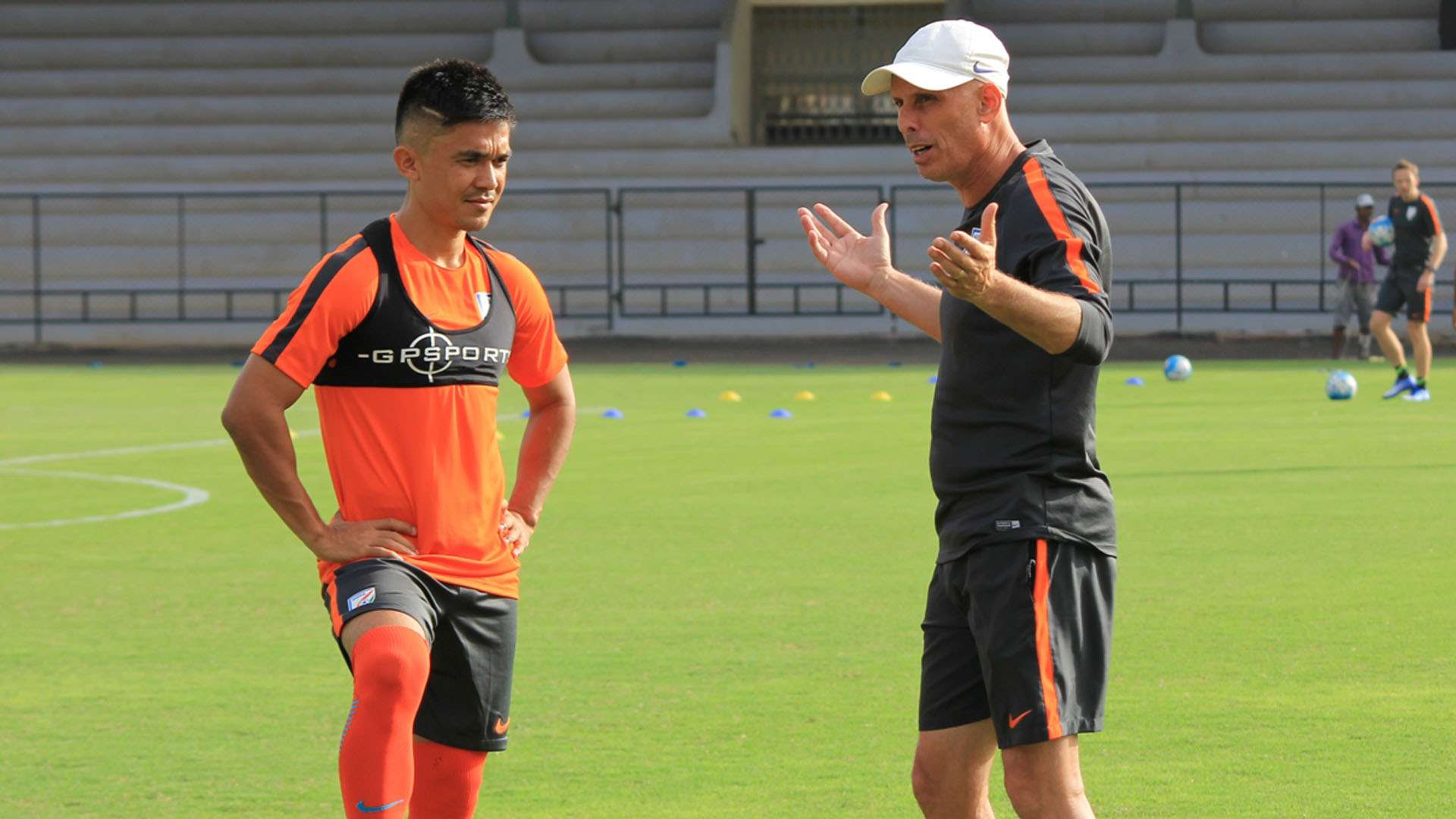 Sunil Chhetri Stephen Constantine Indian National Team training session