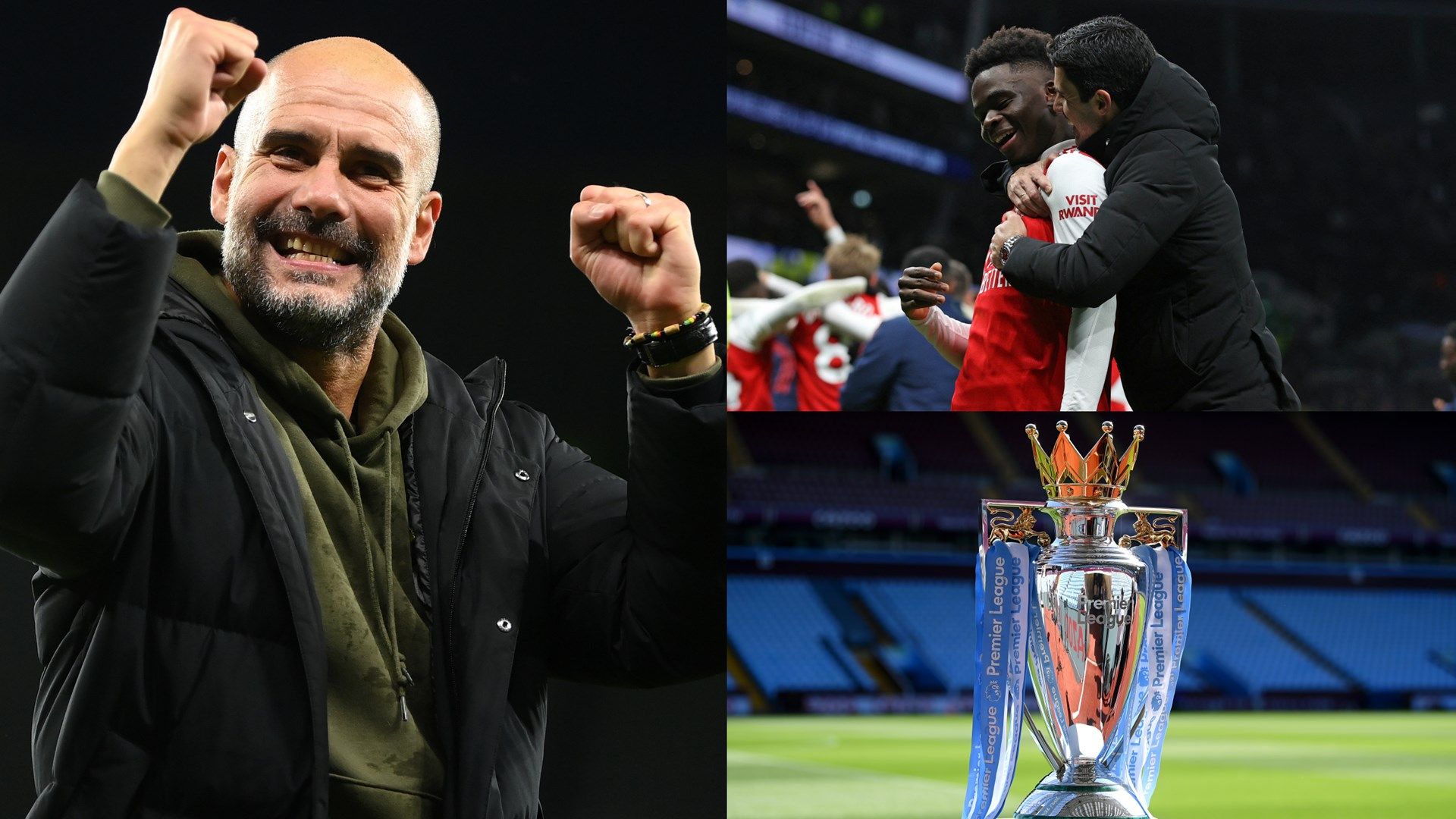 Pep Guardiola Mikel Arteta Bukayo Saka Premier League