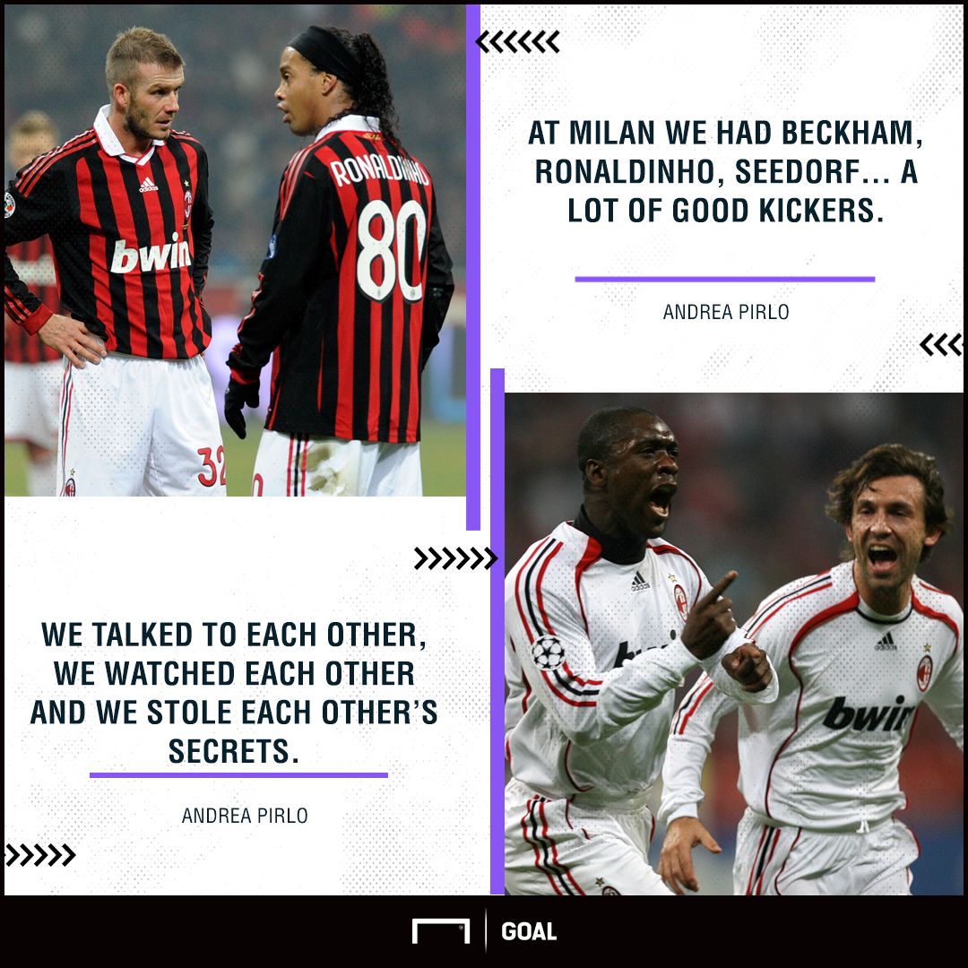 Andrea Pirlo David Beckham Ronaldinho free-kick secrets