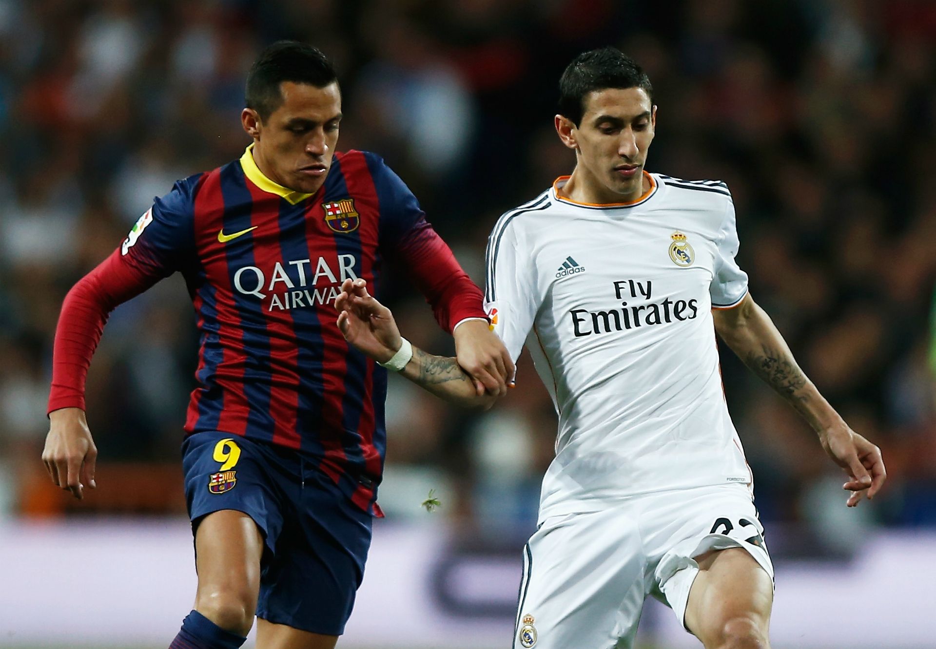 Alexis Sanchez Angel Di Maria Barcelona Real Madrid 04162014 Copa Del Rey