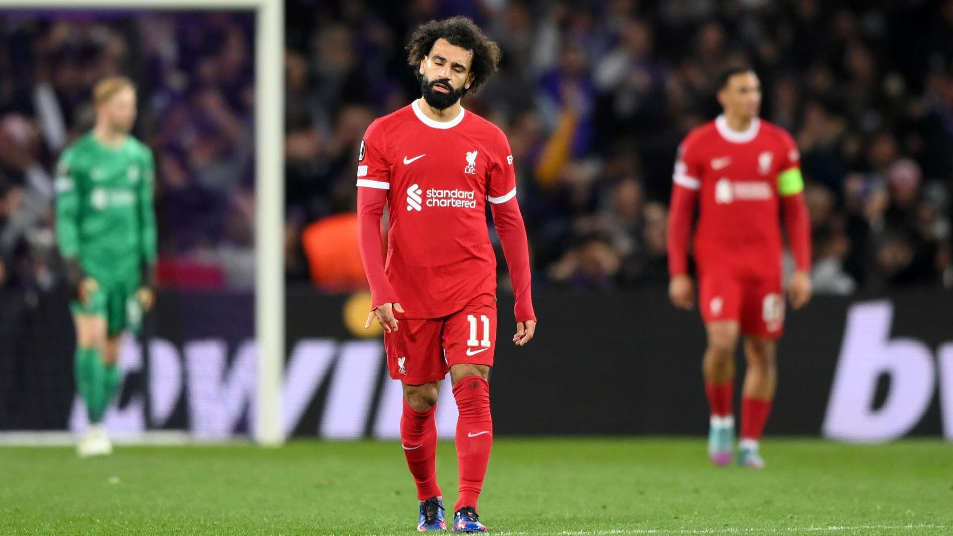 Mohamed Salah Liverpool dejected 2023-24