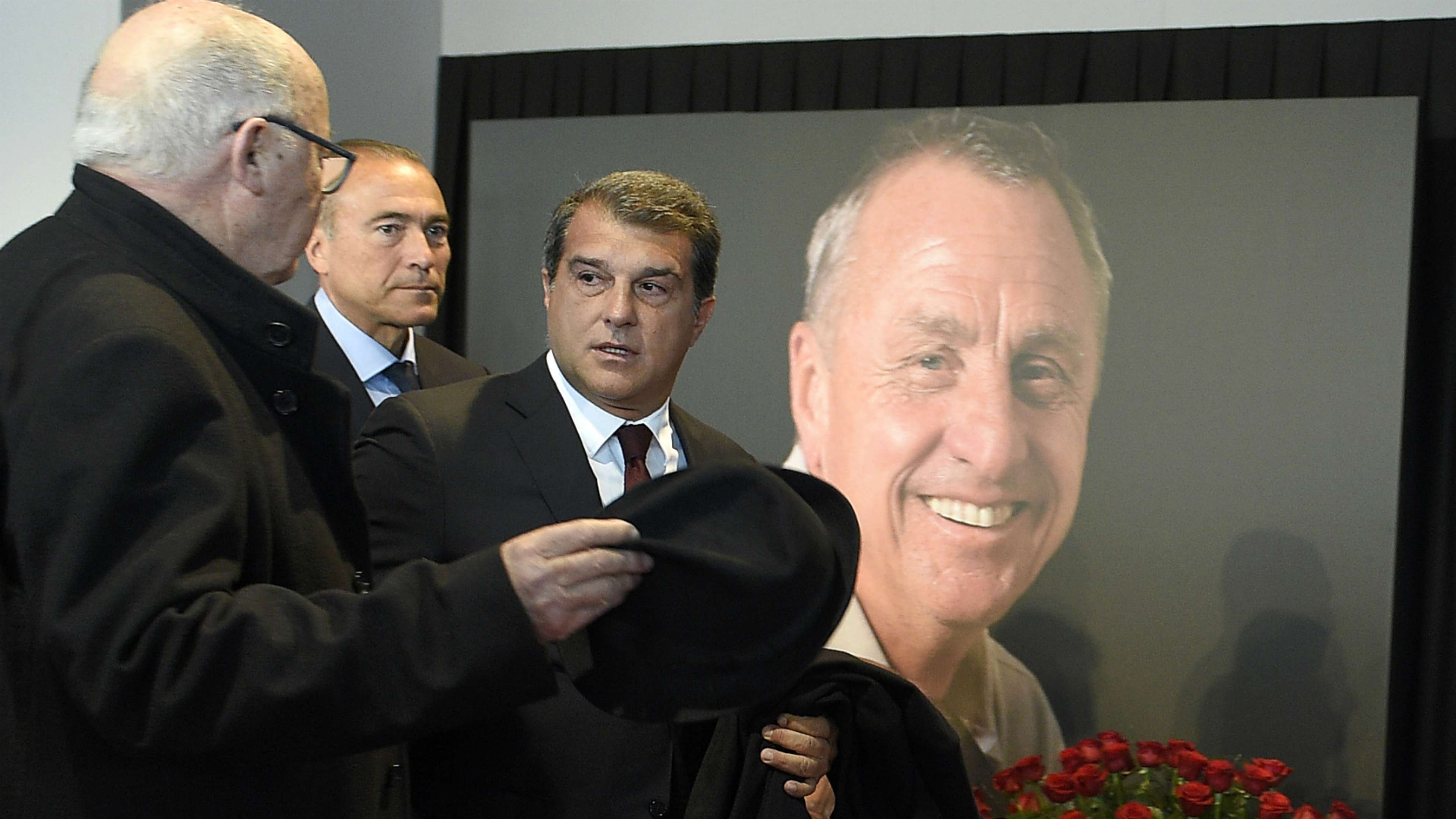 Joan Laporta in the Goodbye to Johan Cruyff at Camp Nou