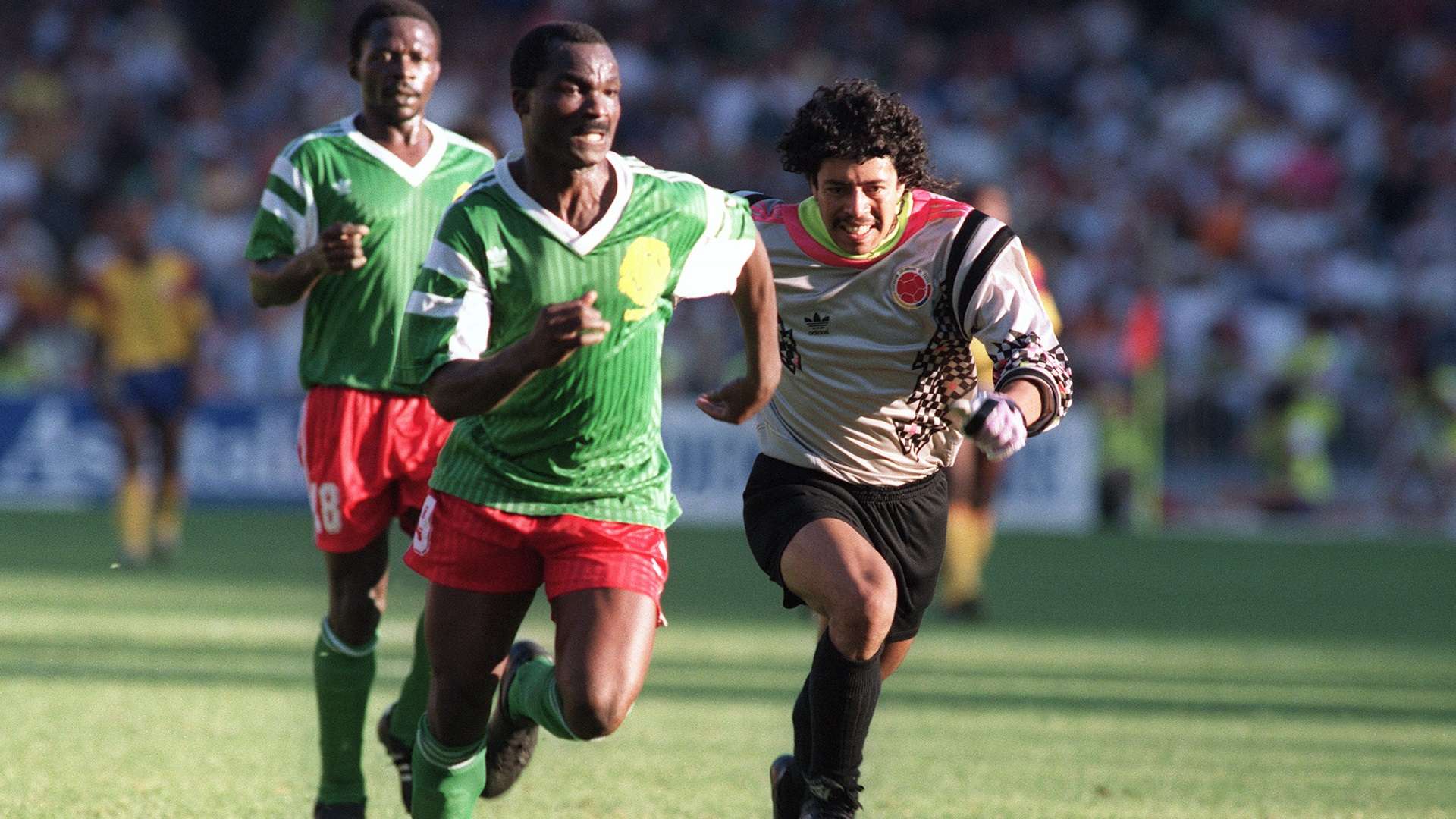 Roger Milla Rene Higuita 1990 World Cup