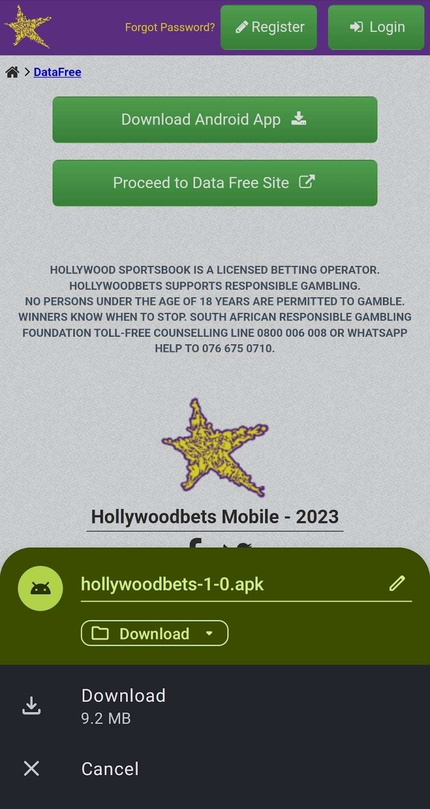 hollywoodbets app download process 2