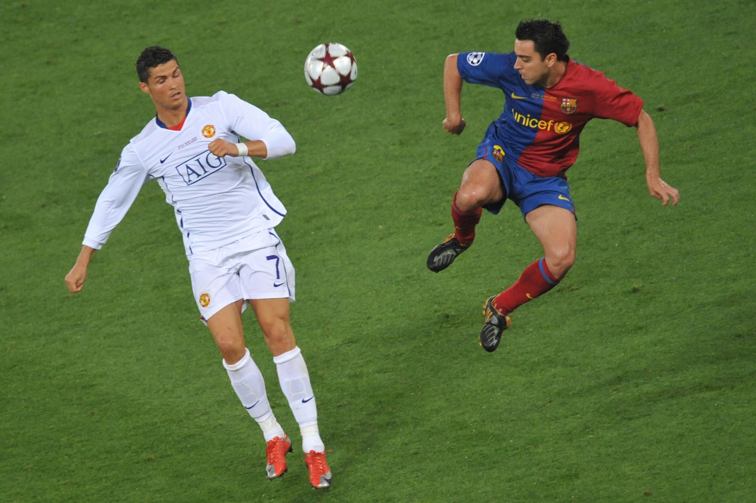 Xavi Cristiano Ronaldo Barca Man U