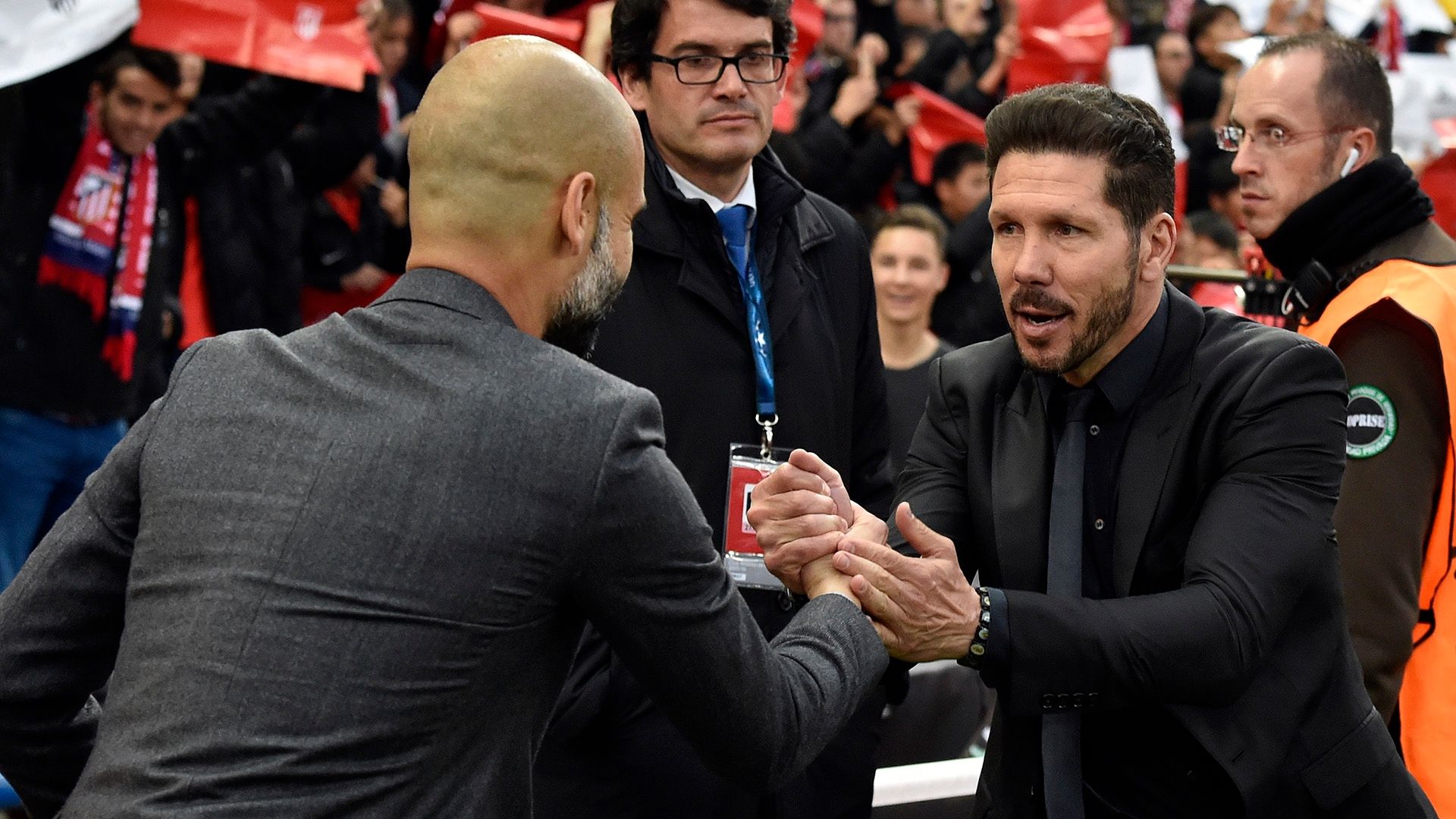 Pep Guardiola Diego Simeone Atletico Madrid Bayern Munich Champions League SF First Leg 27042016