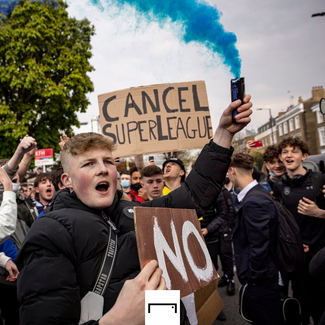 Chelsea European Super League Protest 2021