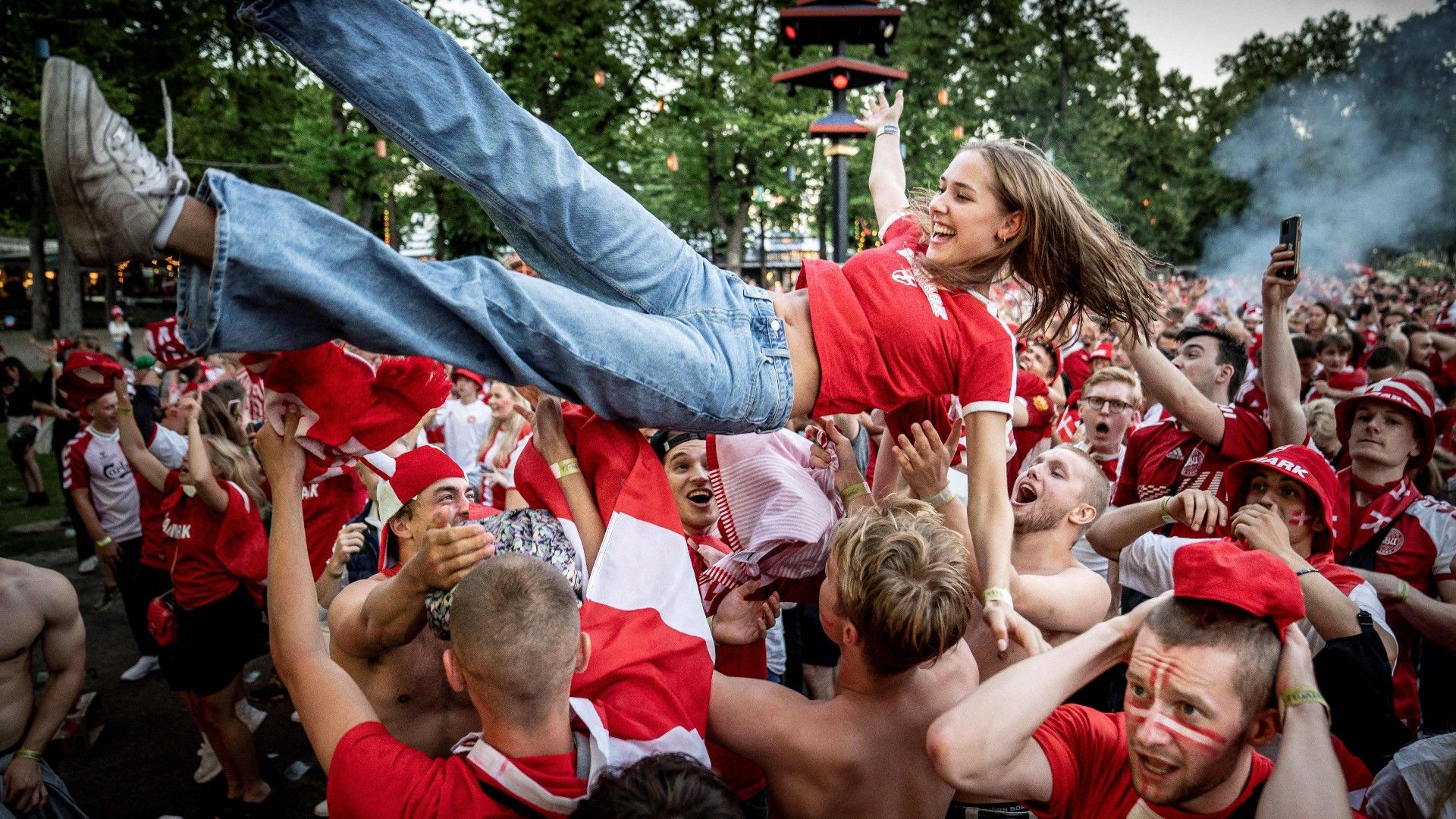 Denmark fans Euro 2020