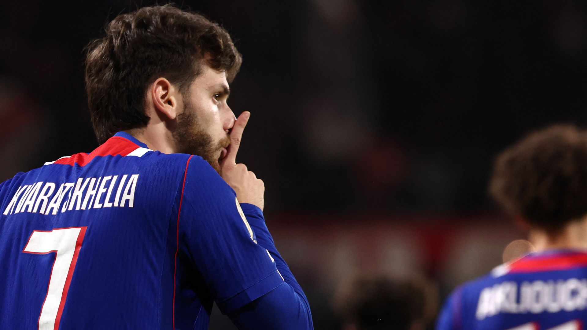 Khvicha Kvaratskhelia PSG 2026-27 goal celebration