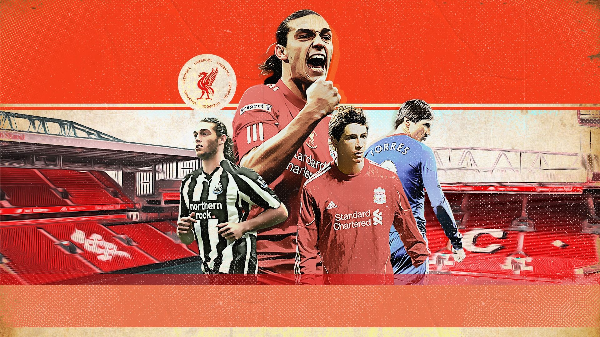 Andy Carroll Fernando Torres Liverpool Newcastle Chelsea GFX