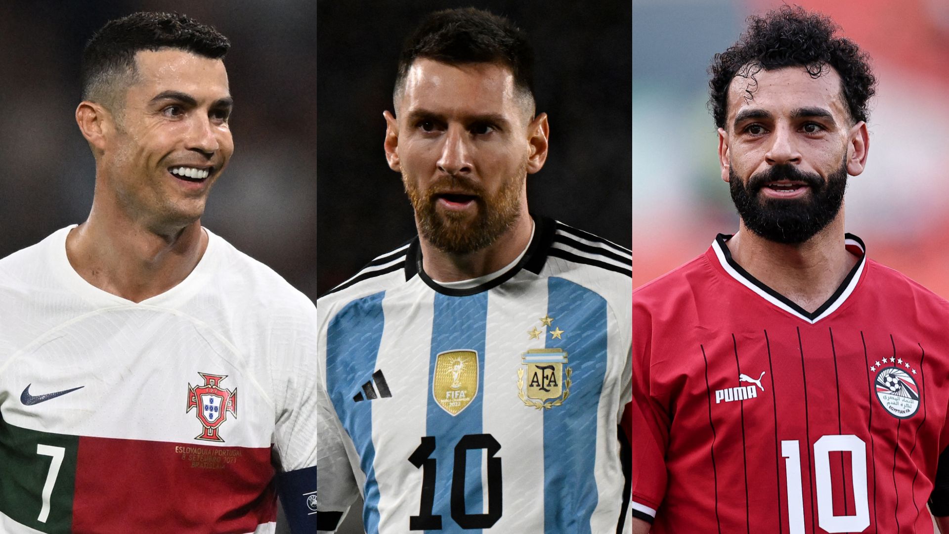 Cristiano Ronaldo Lionel Messi Mohamed Salah