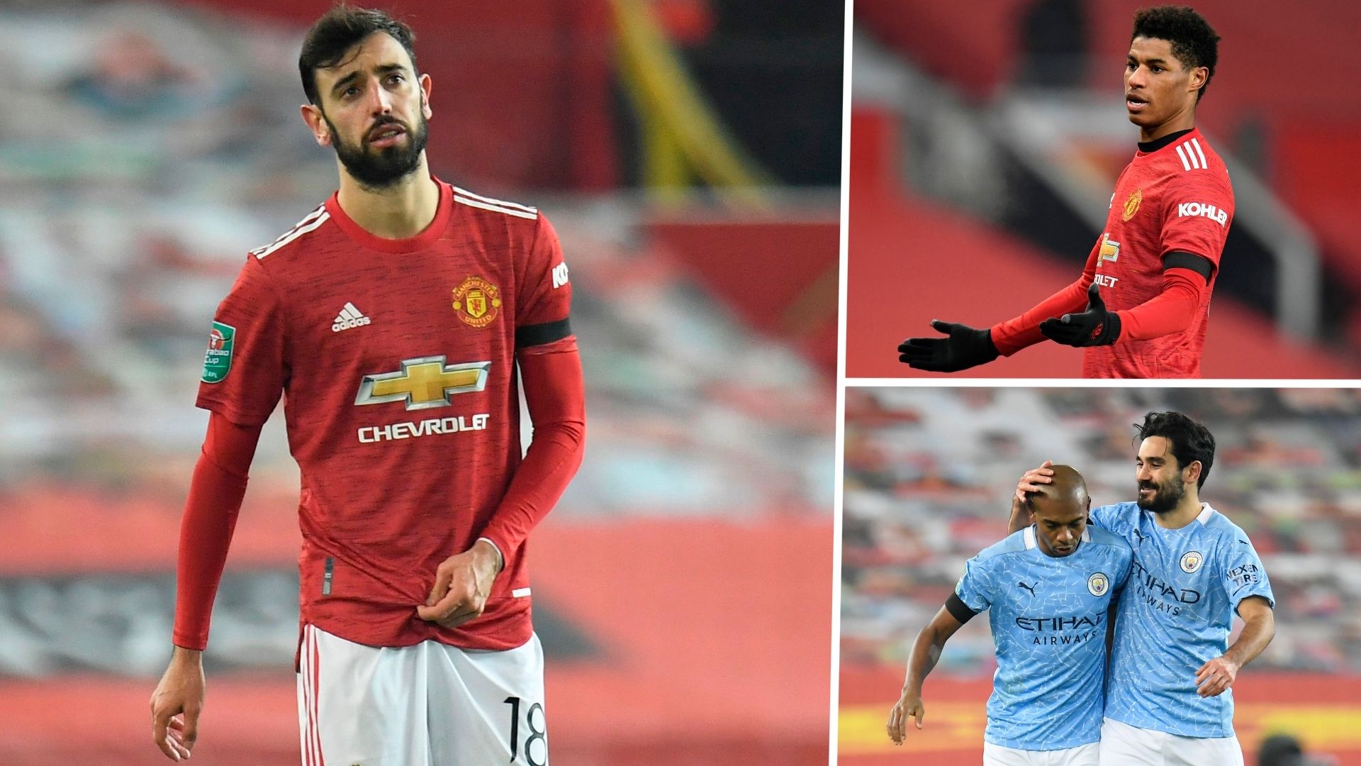 Bruno Fernandes Marcus Rashford Fernandinho Manchester United City GFX