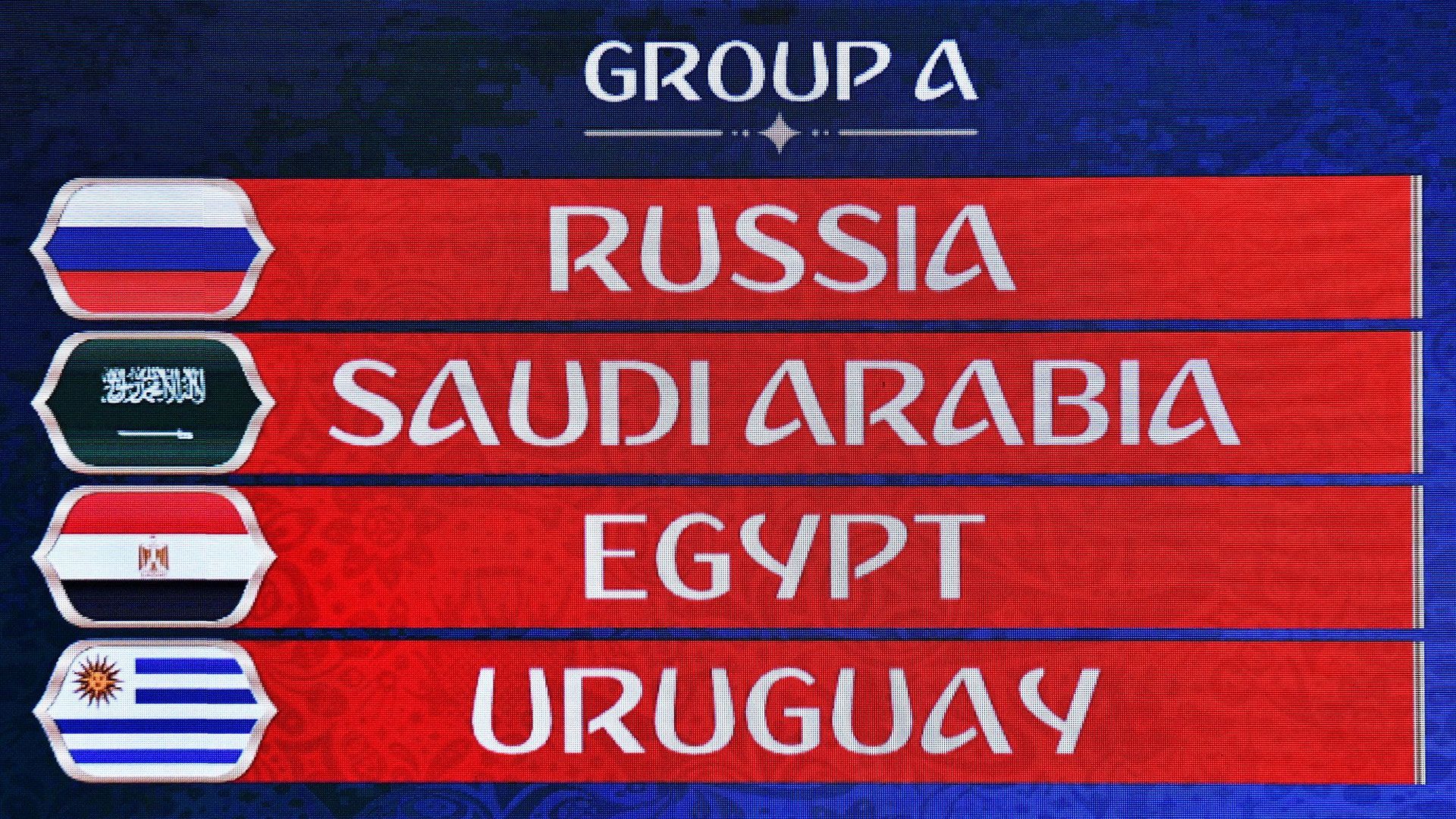 Spielplan WM 2018 Russland Saudi-Arabien Ägypten Uruguay