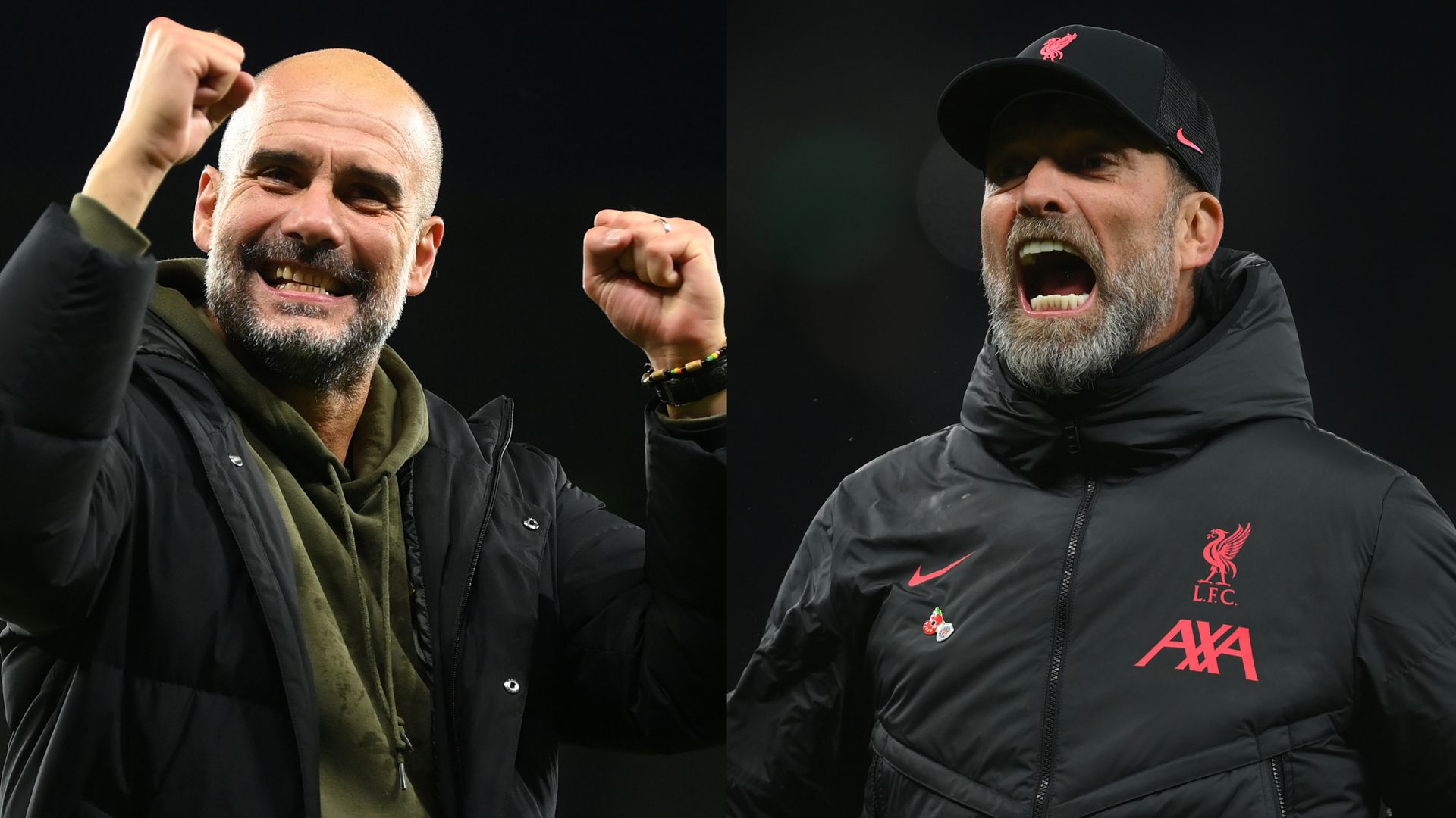 Pep Guardiola Jurgen Klopp