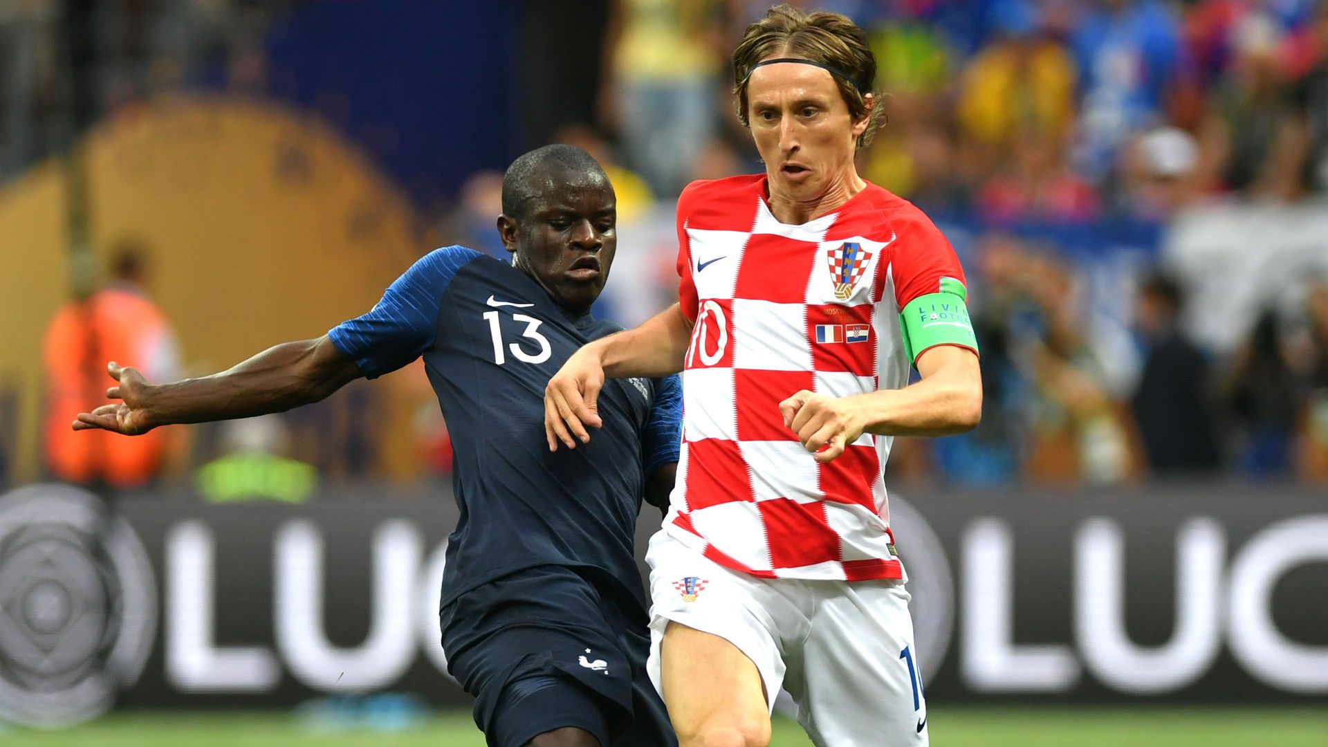 Luka Modric N'Golo Kante France Croatia World Cup Final 15072018