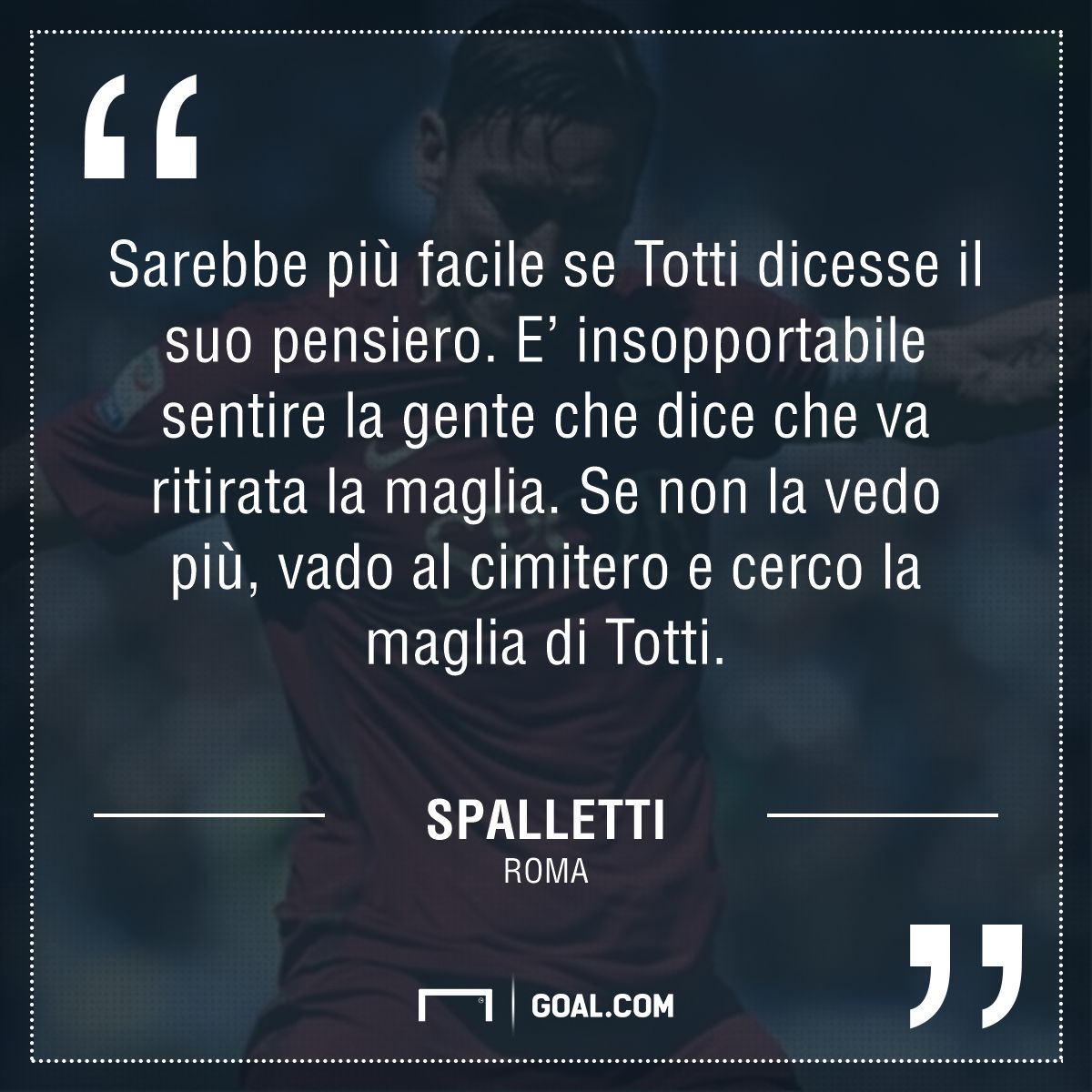 Spalletti su Totti - Roma
