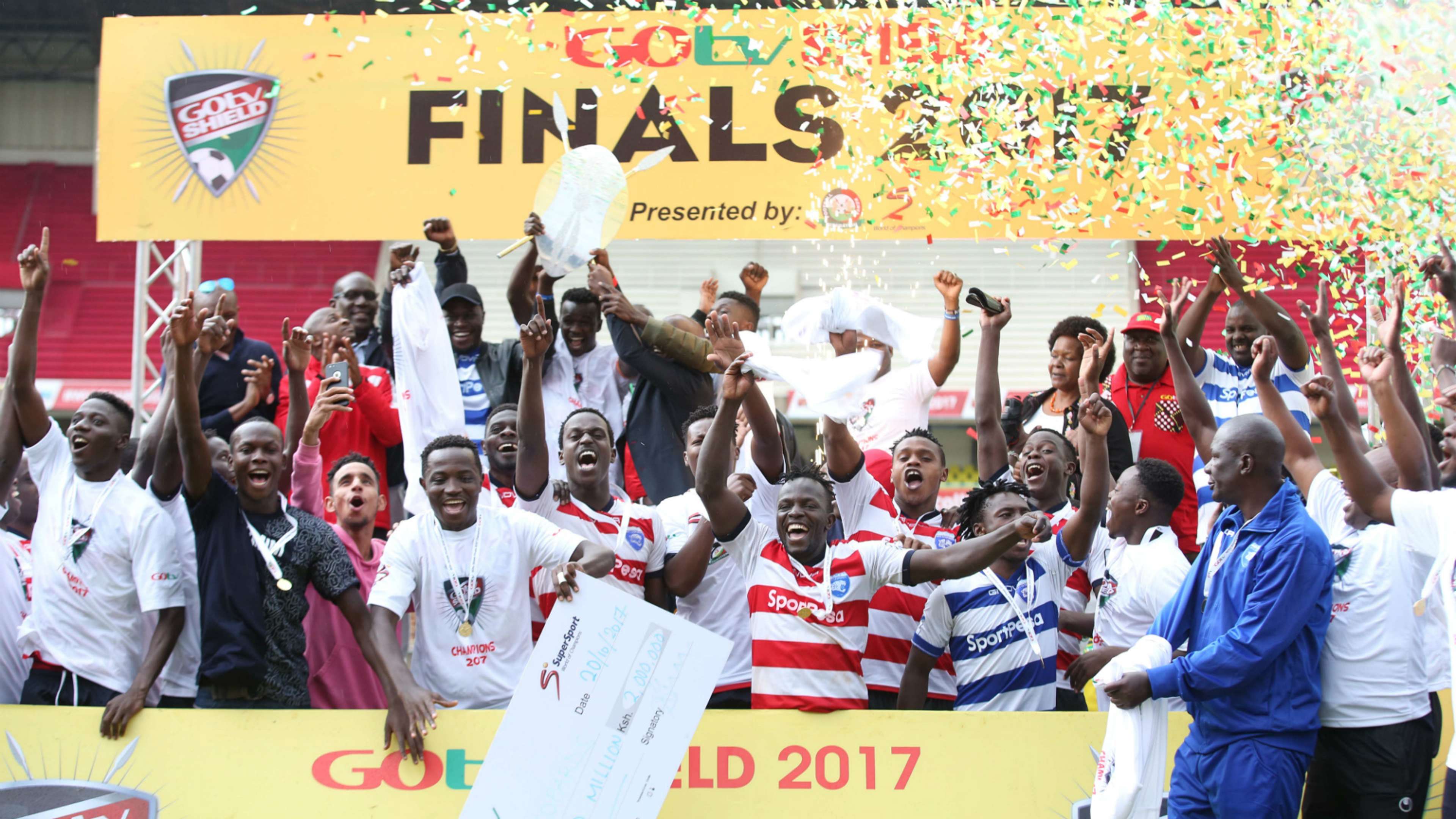 AFC Leopards with GOtv Shield trophy.