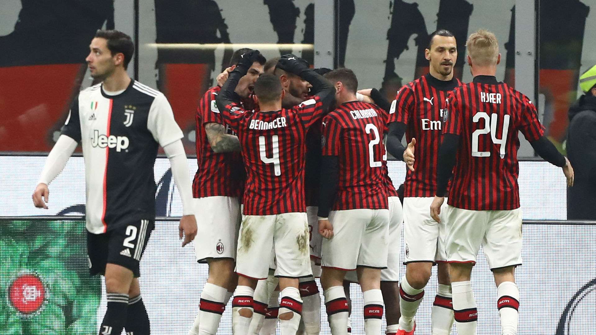 Ante Rebic goal Milan Juventus