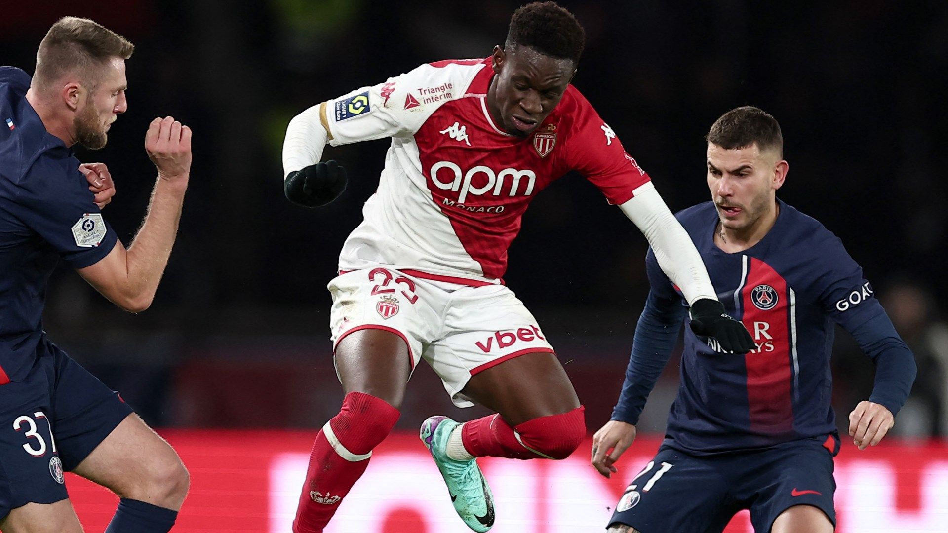 Folarin Balogun Monaco vs PSG 2023