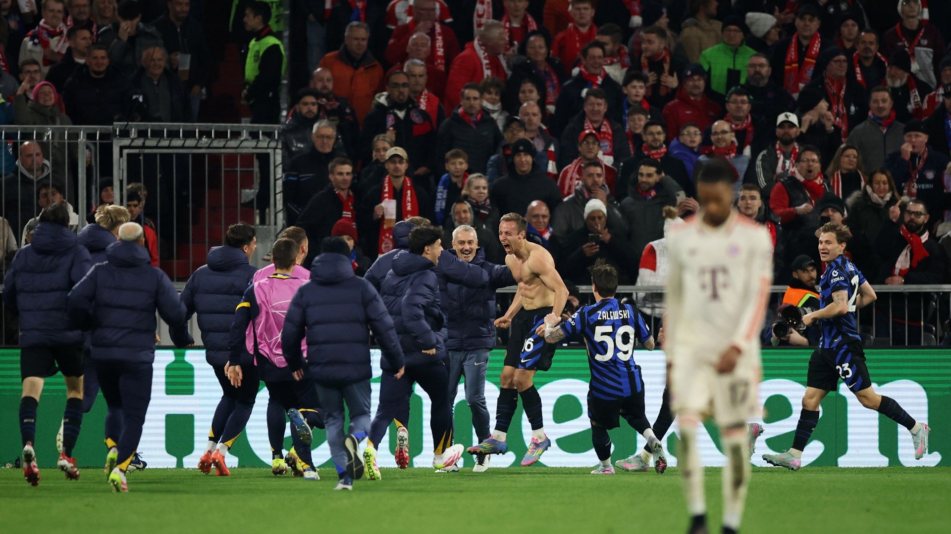 Inter esultanza Bayern