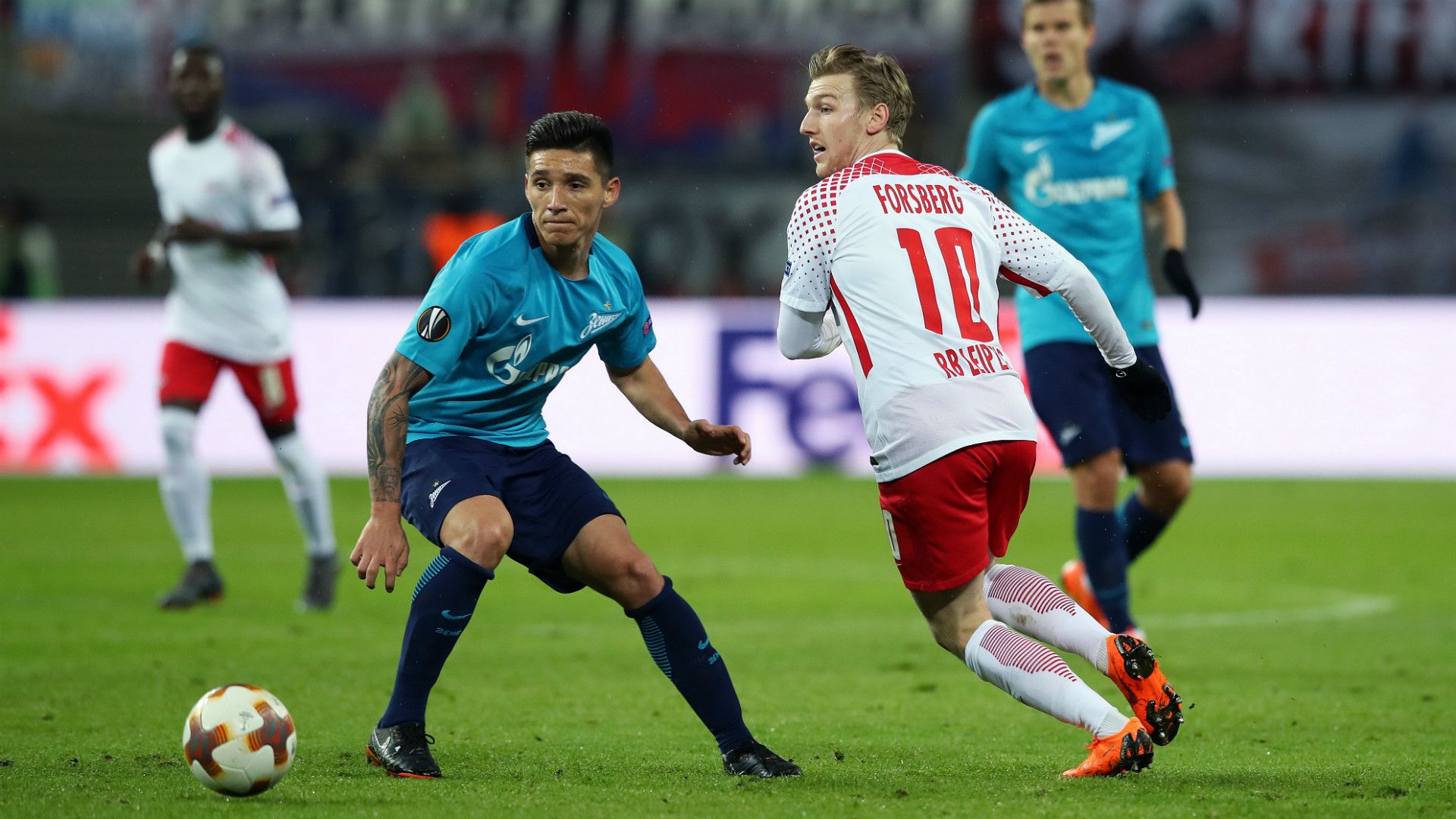 Matias Kranevitter Emil Forsberg Zenit RB Leipzig Europa League 08032018