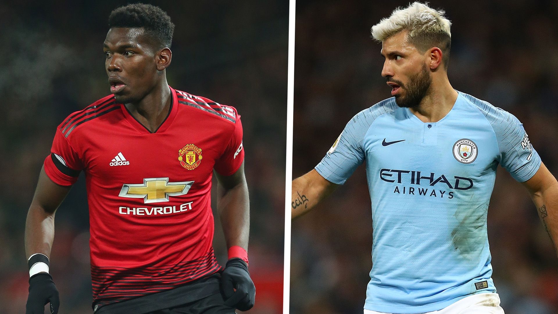 Paul Pogba Manchester United Sergio Aguero Manchester City