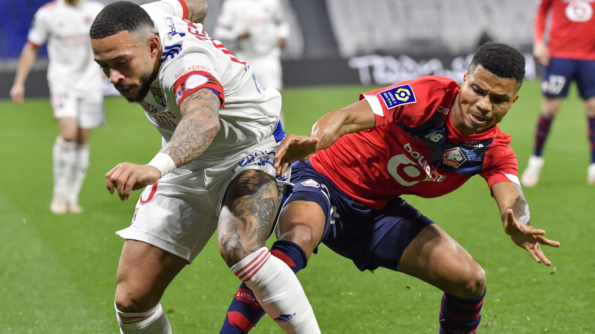 Memphis Depay Reinildo Mandava Lyon Lille Ligue 1 25042021