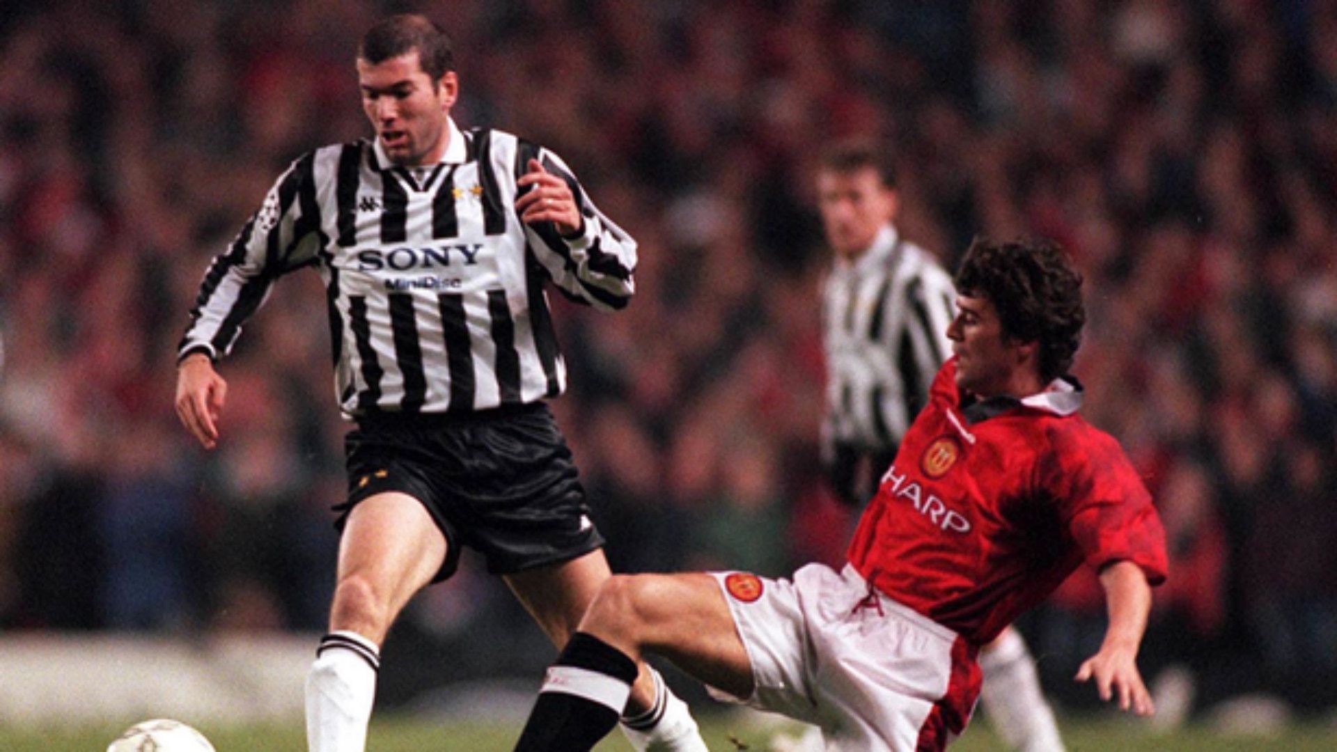 ZINEDINE ZIDANE CHAMPIONS LEAGUE DEBUT MANCHESTER UNITED