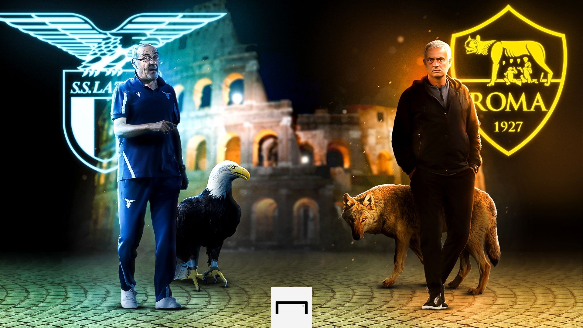 Lazio-Roma Sarri-Mourinho GFX