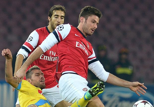 Olivier Giroud Napoli Arsenal Champions League 12112013