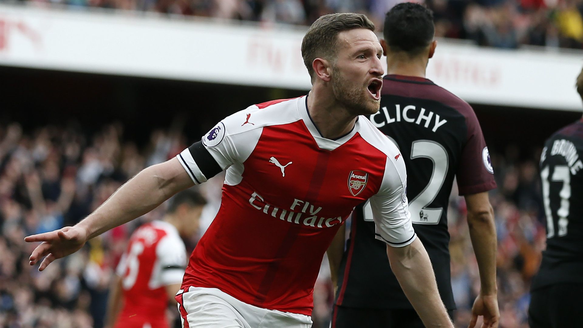 Shkodran Mustafi Arsenal Manchester City Premier League 02042017