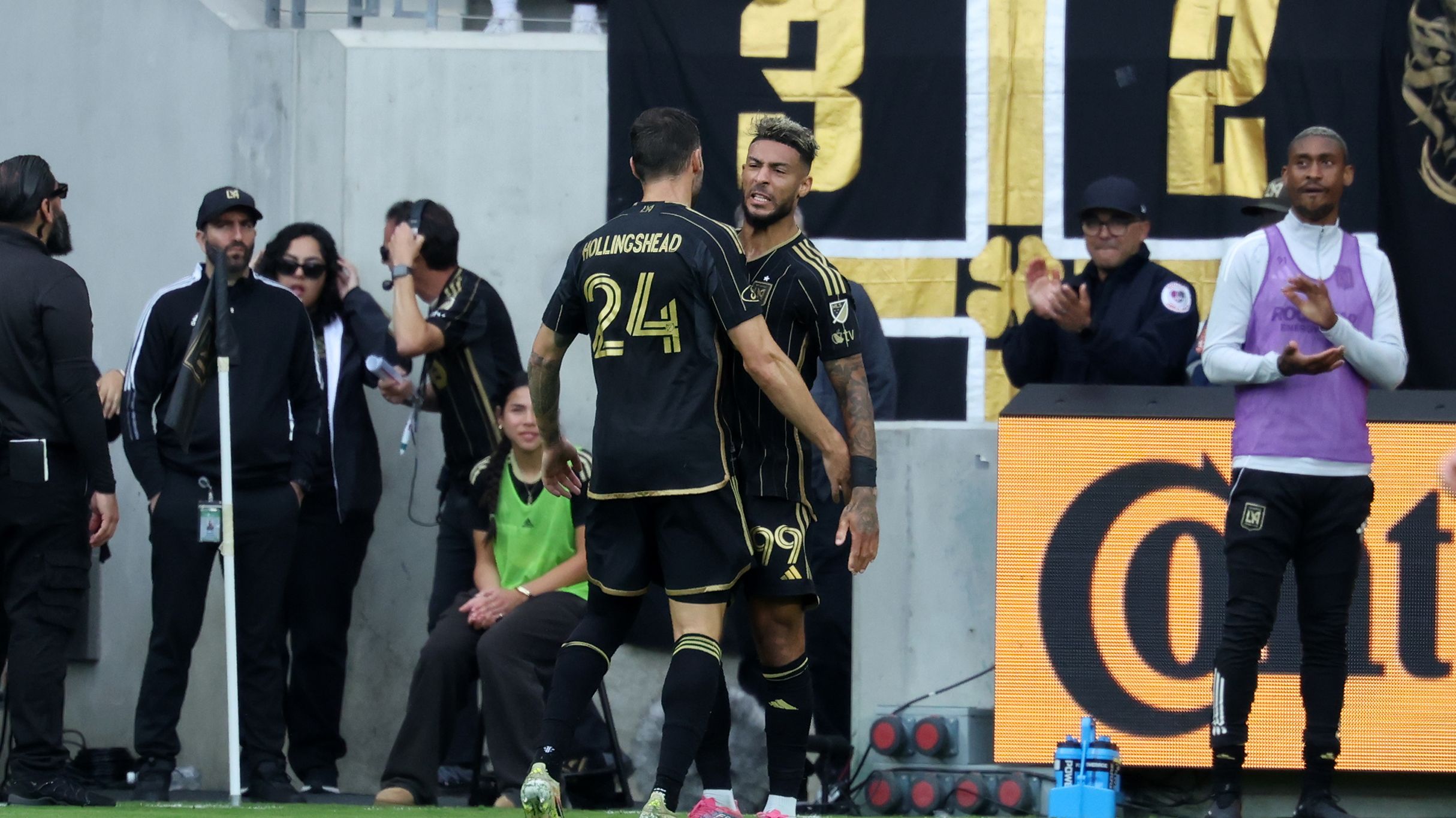 Denis Bouanga and Ryan Hollingshead, LAFC