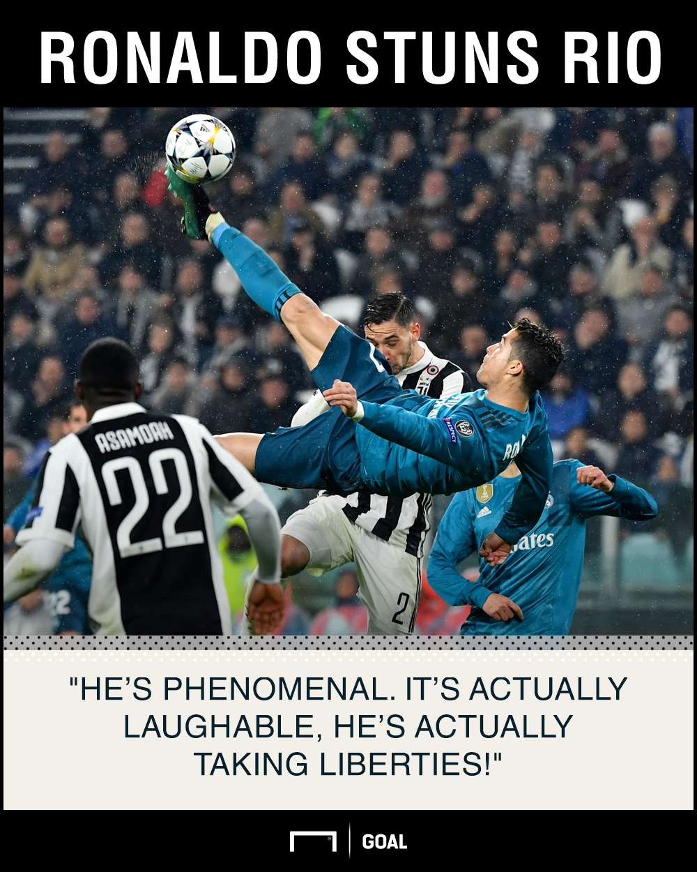 Cristiano Ronaldo laughable taking liberties Rio Ferdinand