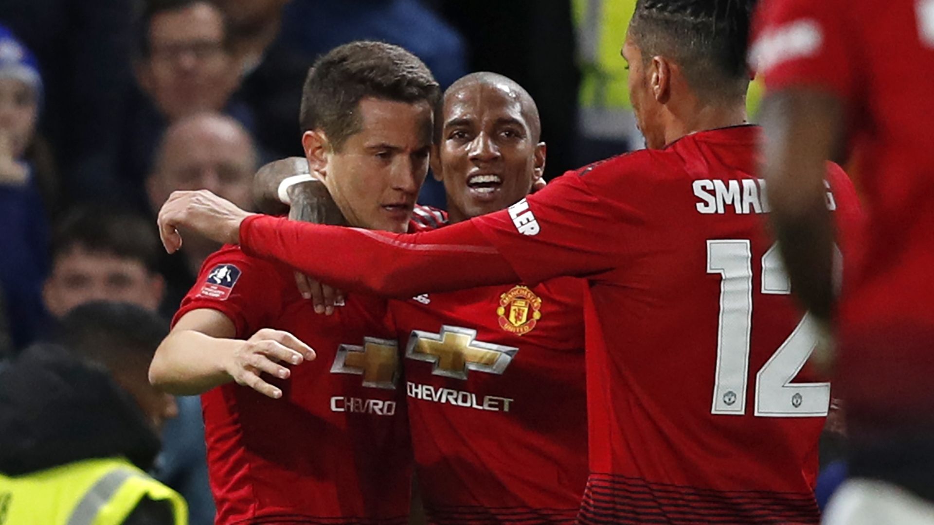 Ander Herrera, Ashley Young, Man Utd