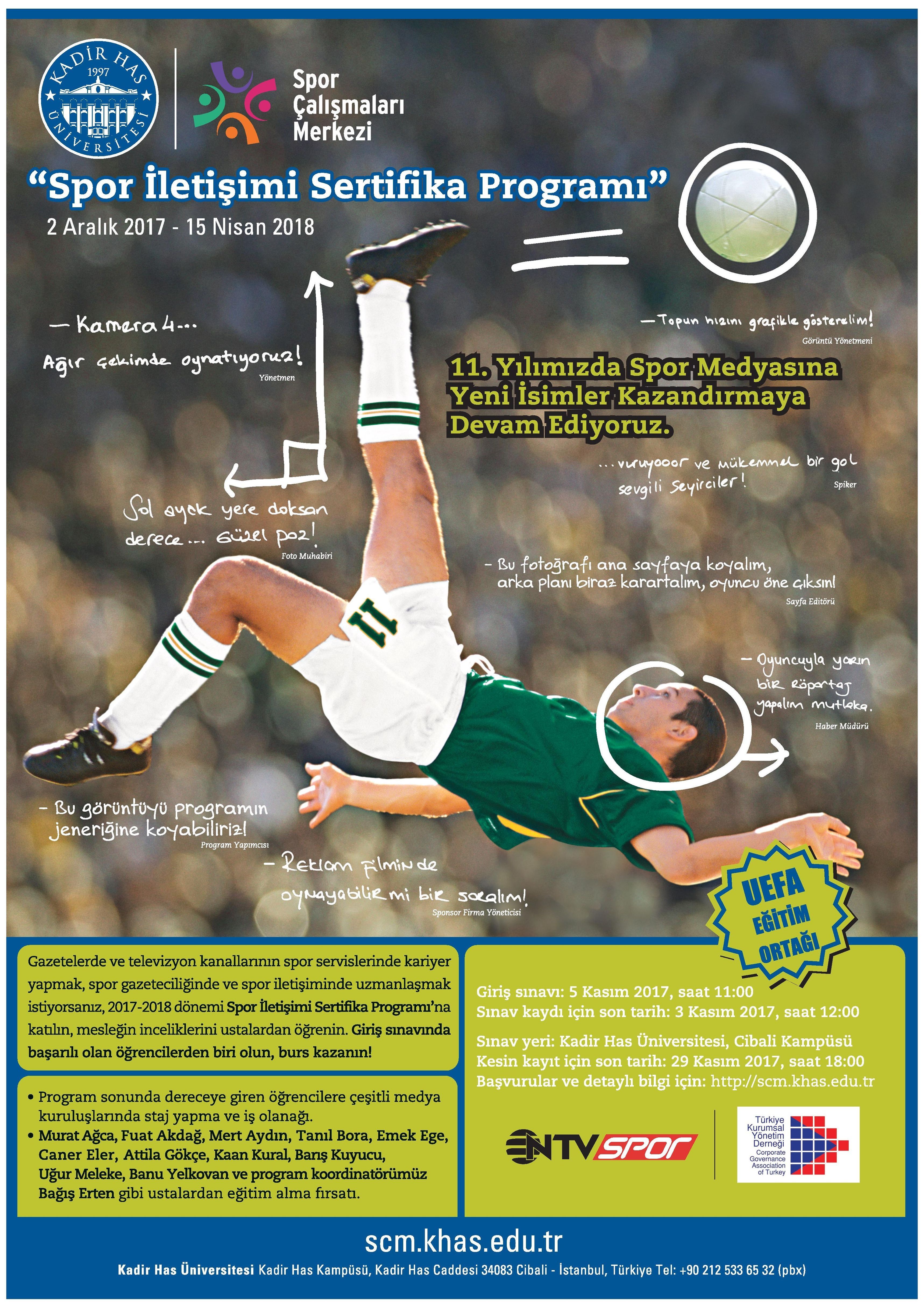 Kadir Has Universitesi Spor Calismalari Merkezi Spor İletisimi Sertifika Programi