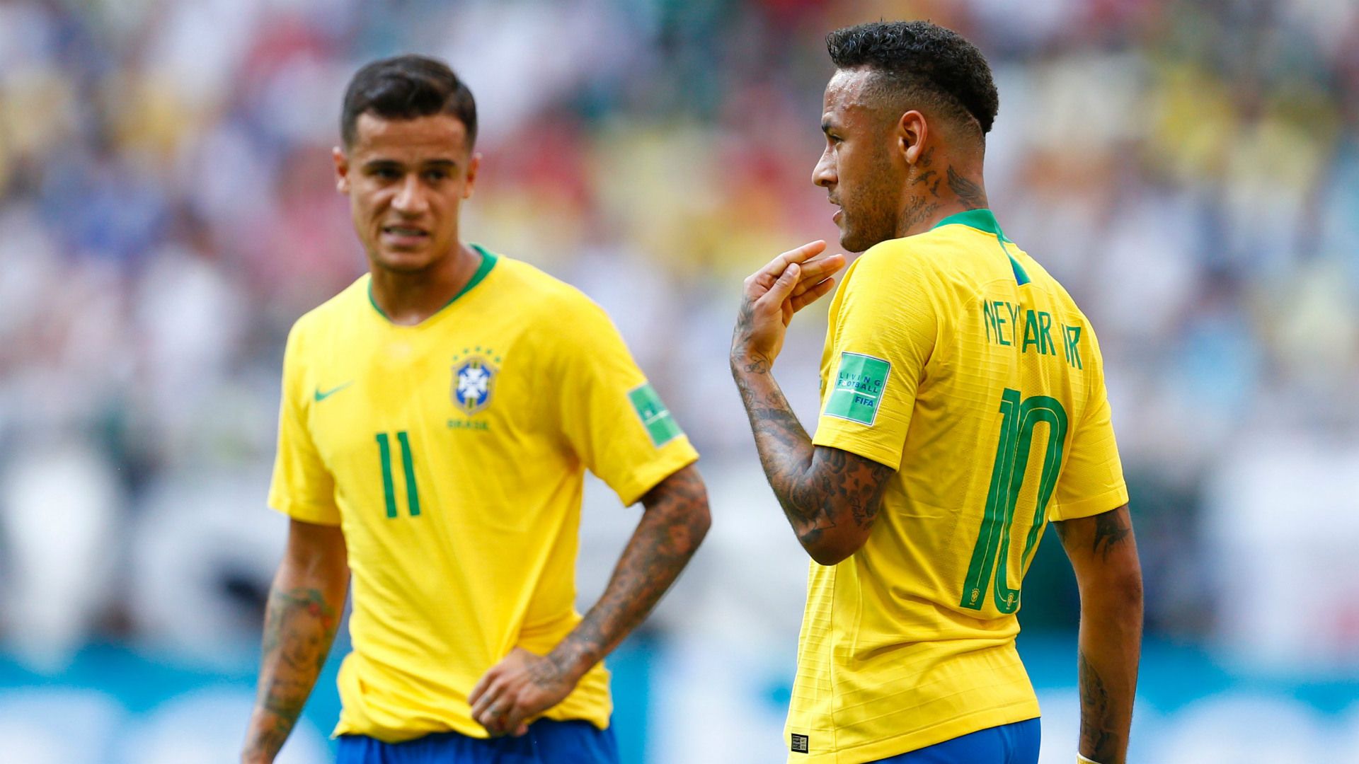 Philippe Coutinho Neymar Brazil 2018 World Cup