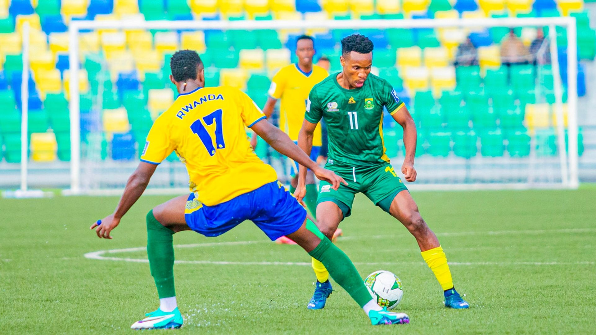 Themba Zwane and Thierry Manzi, Rwanda vs Bafana Bafana, November 2023