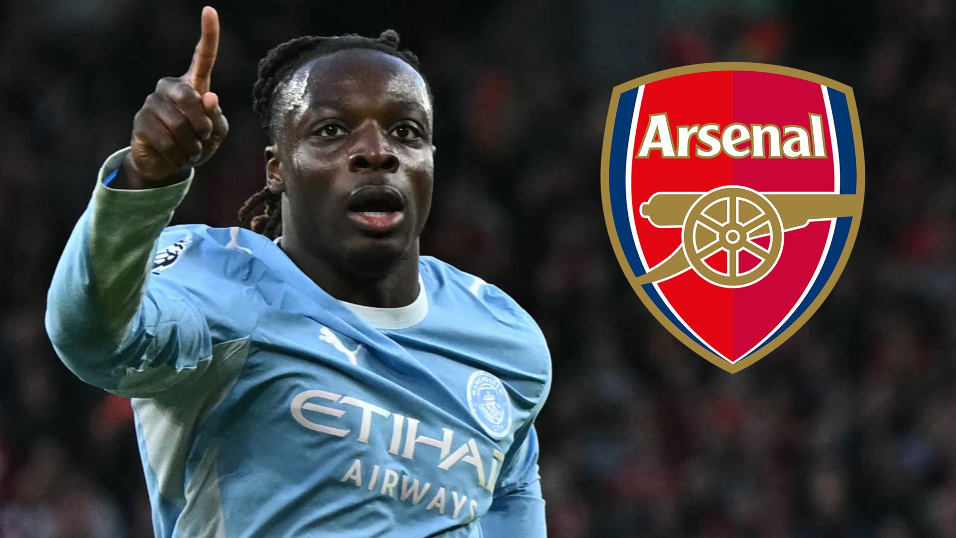 Jeremy Doku Arsenal crest 2026